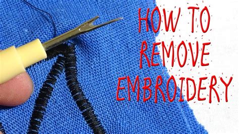 can you get embroidery removed from your garments?