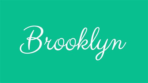 how to write brooklyn in cursive